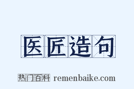 医匠造句是什么意思的图片